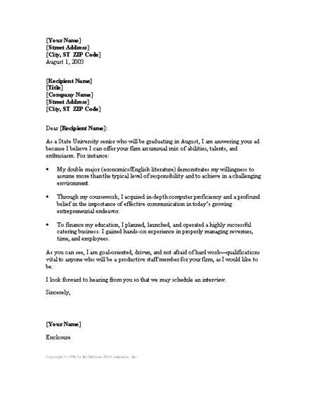 Download cover letter template word