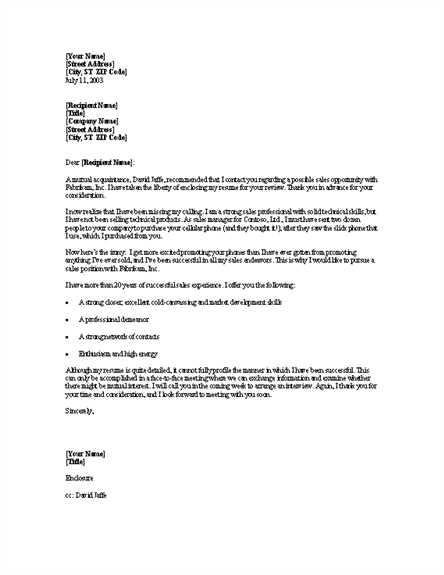 Cover letter template for microsoft word 2003