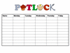 Potluck Week Planner.