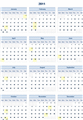 2011 Yearly View Calendar