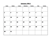 Basic Bold Calendar 2011