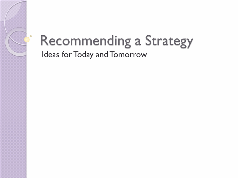 Presentation For Strategy Recommendation