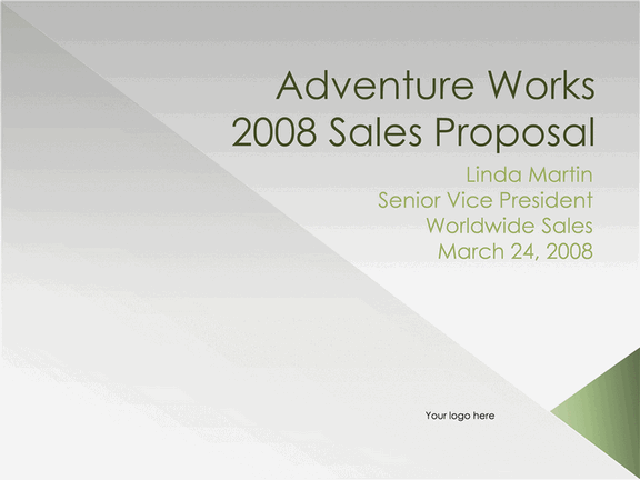 Sales proposal presentation free download
