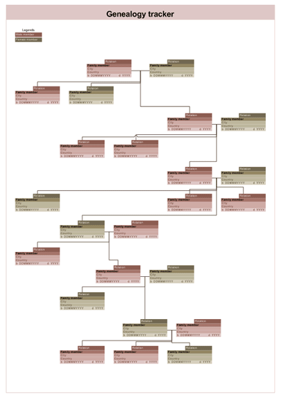 Family tree (portrait, Metric units) free download