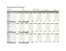 Employee Timecard Excel Template
