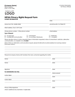 Hipaa Privacy Rights Request Form Template Microsoft Word