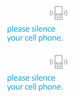 Silence Cell Phone Sign Poster Template